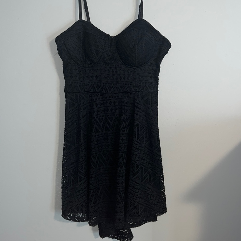MATERIAL GIRL BLACK LACE BRALETTE DRESS- XL